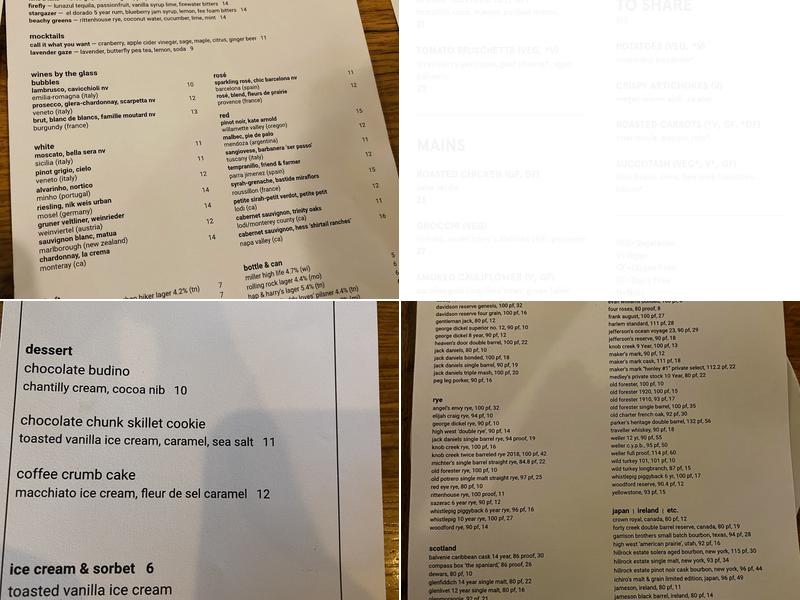 Adele's Nashville Menu