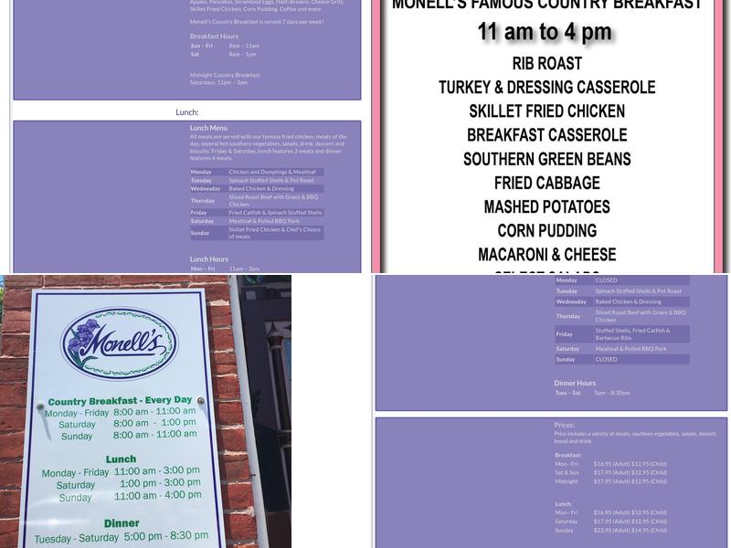 Monell's Menu