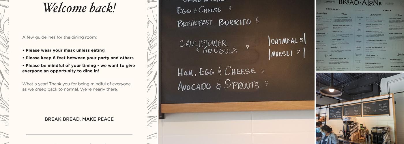 Bread Alone Bakery Menu