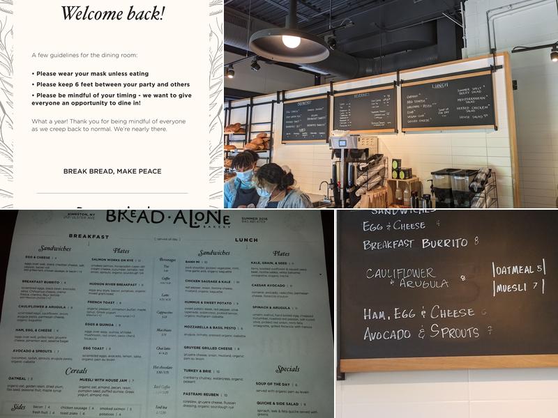 Bread Alone Bakery Menu