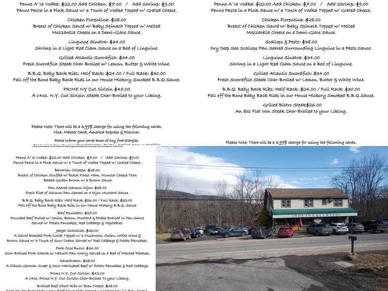 Inn Between Menu