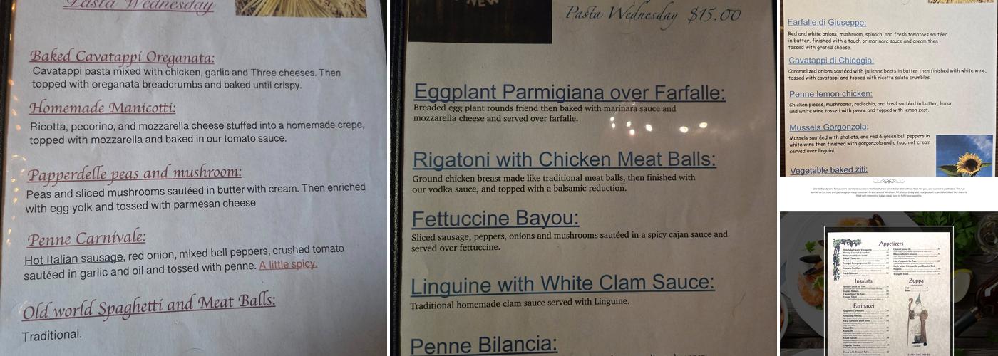 Brandywine Menu