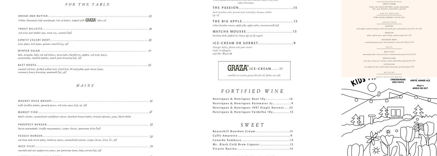 Prospect Menu