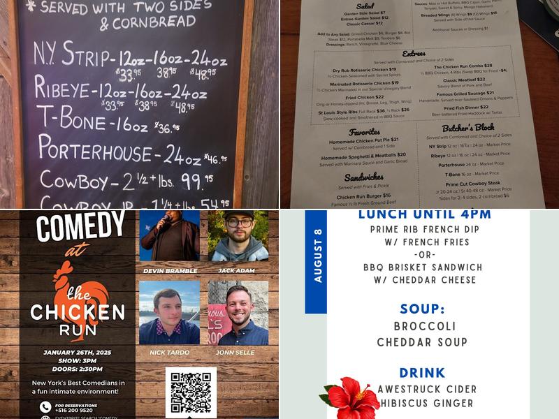 Chicken Run Family Restaurant and Steak House Menu