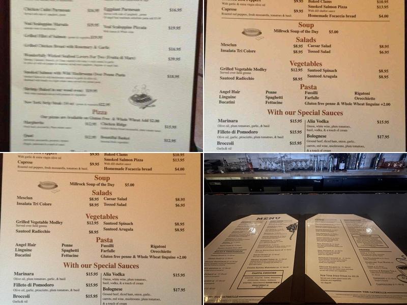 Millrock Restaurant & Bar Room Menu