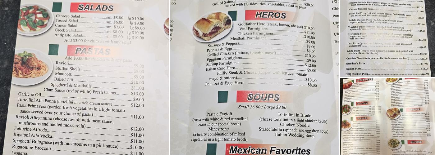Baldwin Pizza Menu