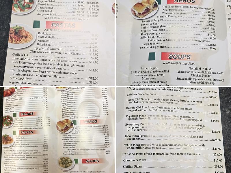 Baldwin Pizza Menu