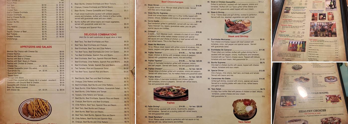 Mi Mexico Menu