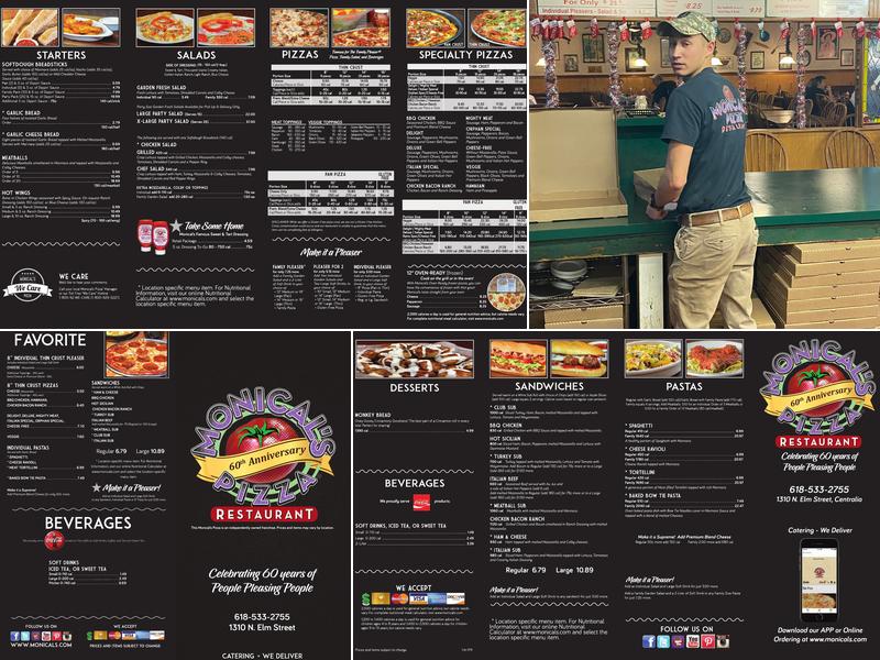 Monical's Pizza Menu