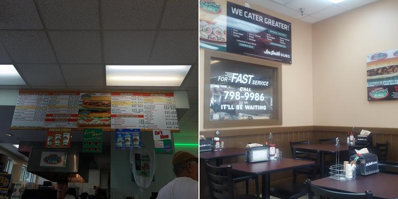 Jon Smith Subs Menu