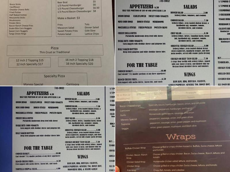 Corner Inn Menu
