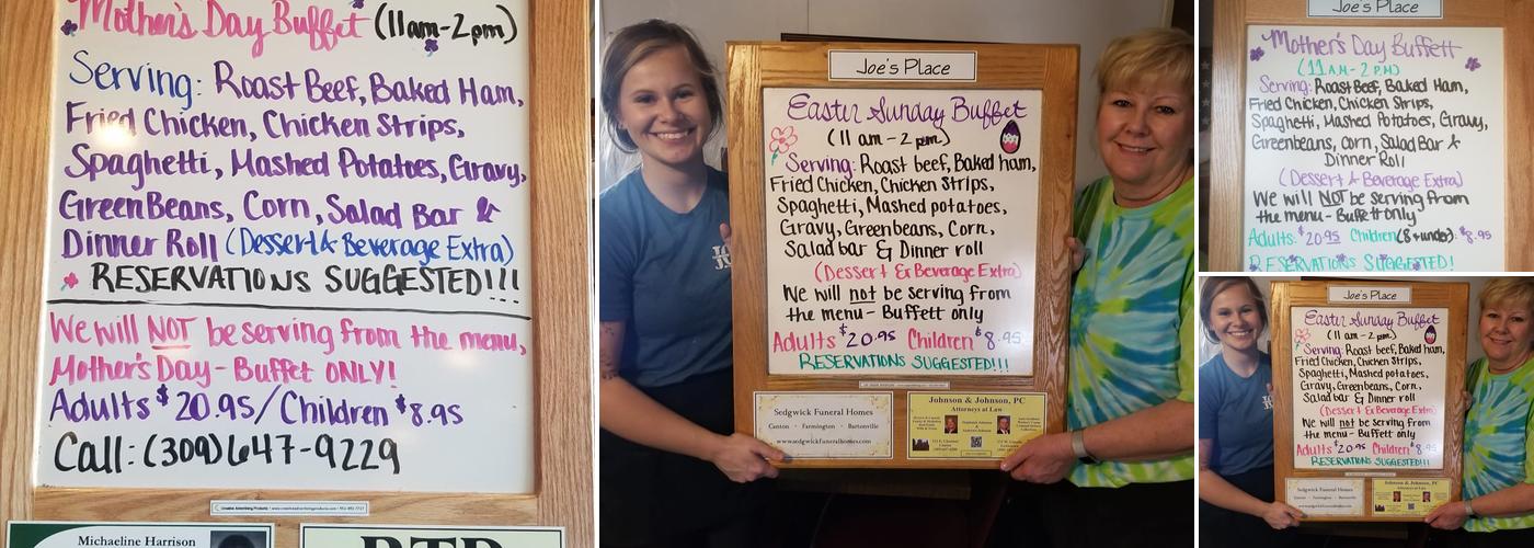 Joe's Place - Norris, IL Menu