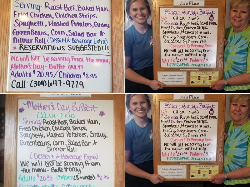 Joe's Place - Norris, IL Menu