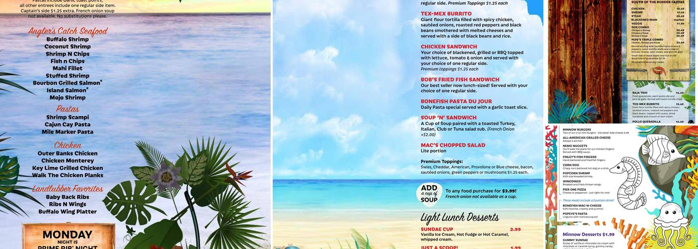 Bonefish Mac's Sports Grille Menu