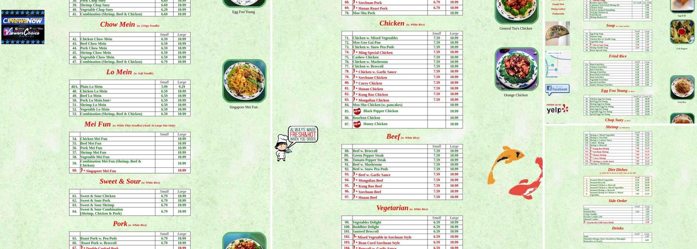 Ming Shee Menu