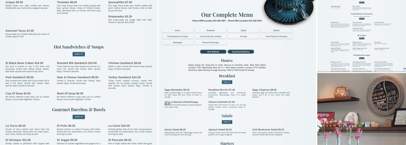 El Black Bean Cafe Menu