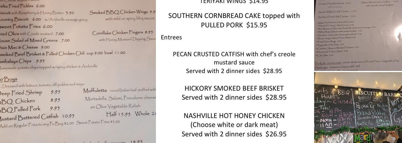 Biscuits & Barbeque Menu