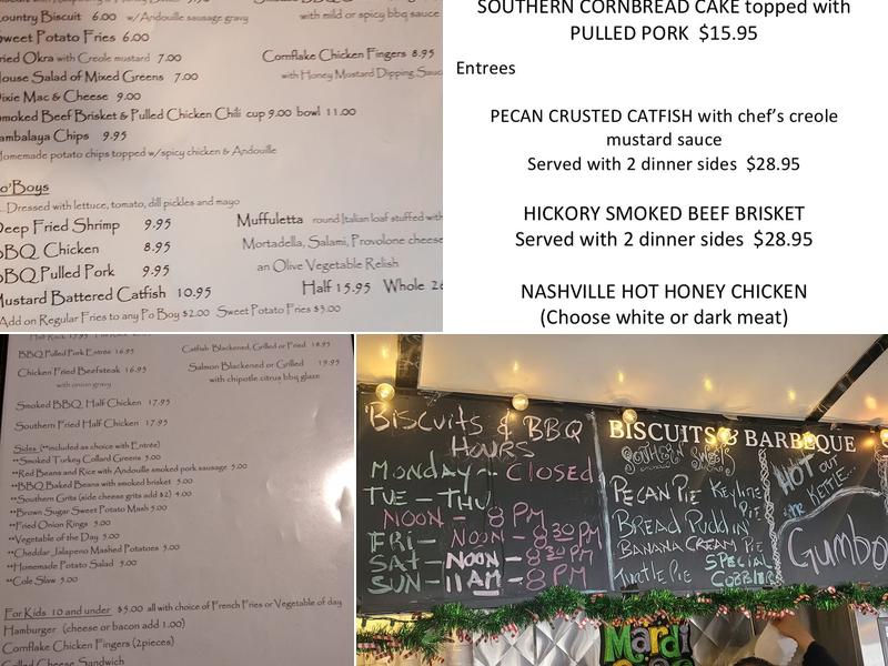 Biscuits & Barbeque Menu