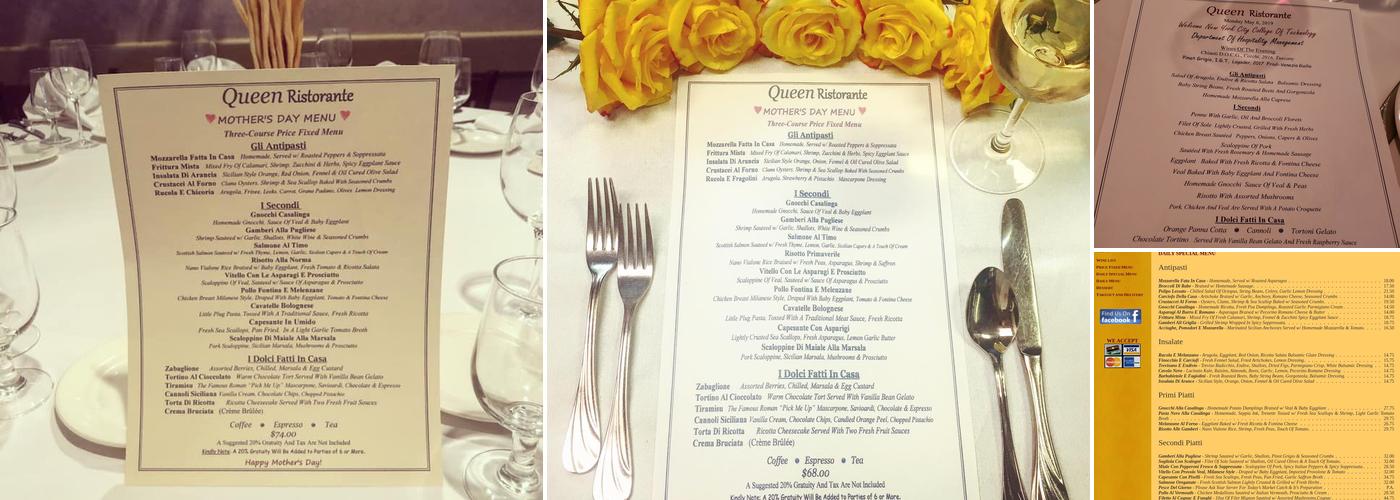 Queen Menu