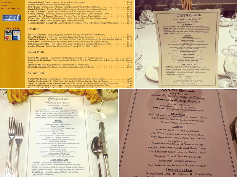 Queen Menu