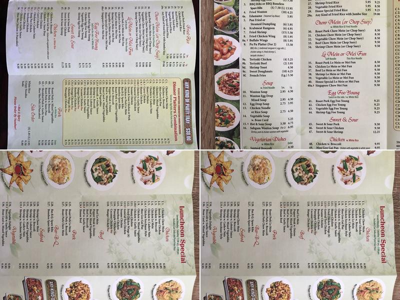Great Wall Restaurant Menu