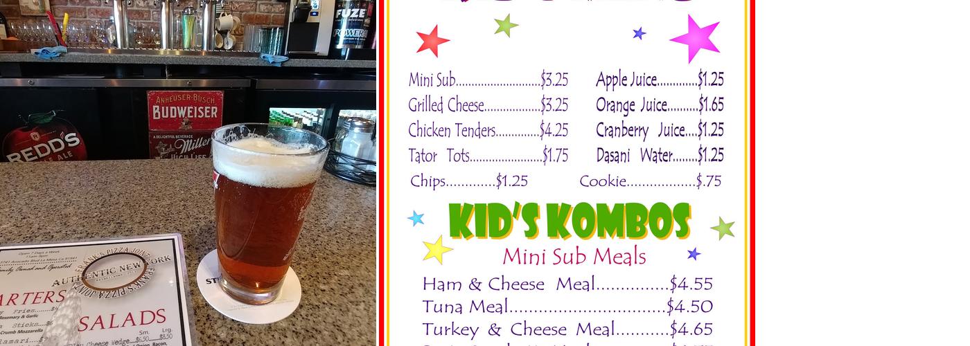 Frank's Pizza Joint Menu
