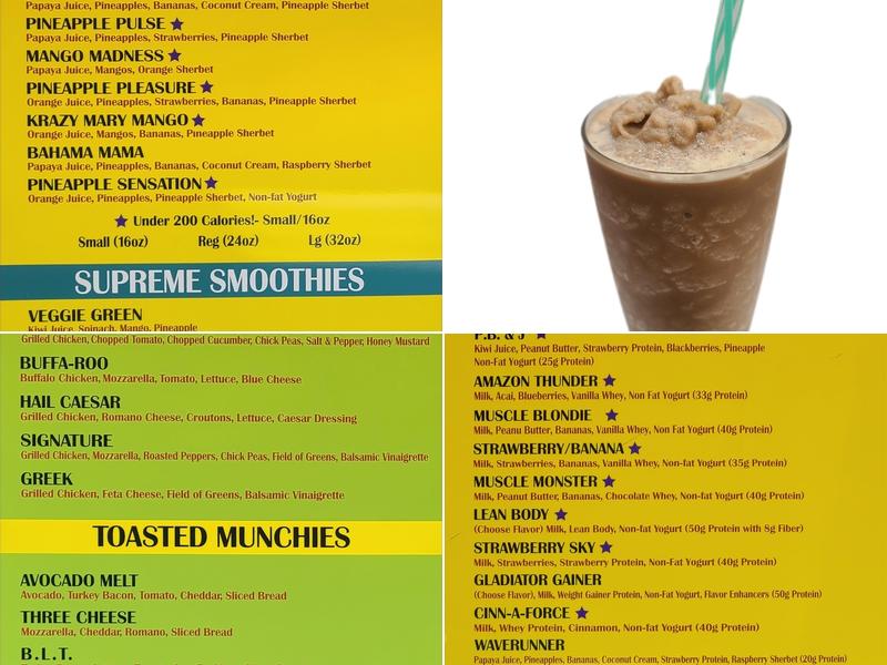 Smoothie Roo Menu