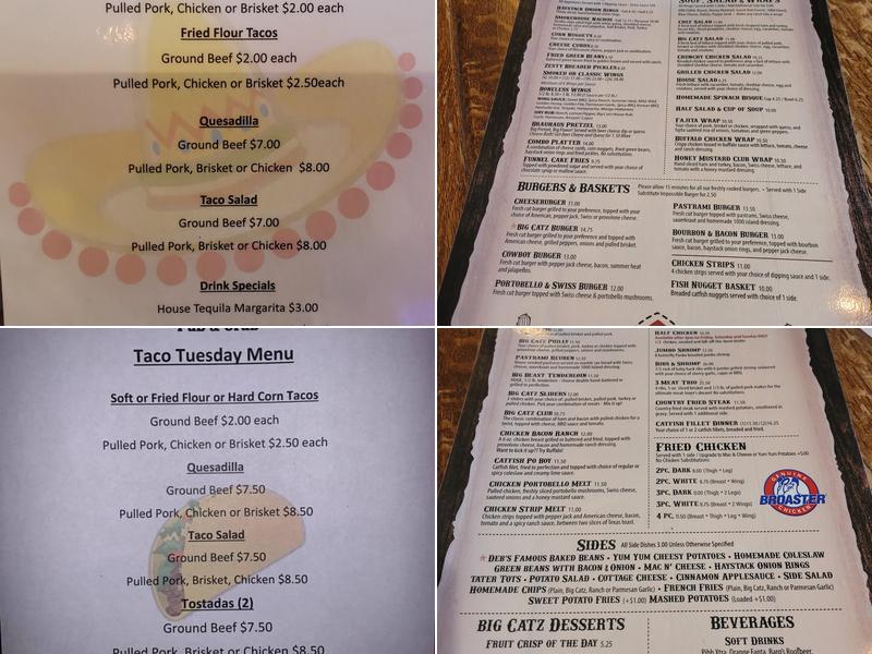 Big Catz BBQ Menu