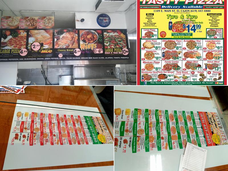 Tasty Pizza Menu