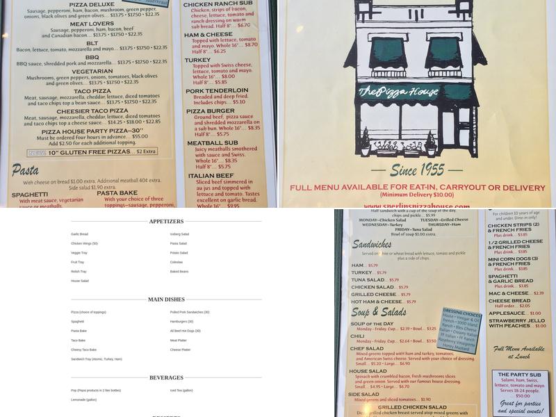 The Pizza House Menu