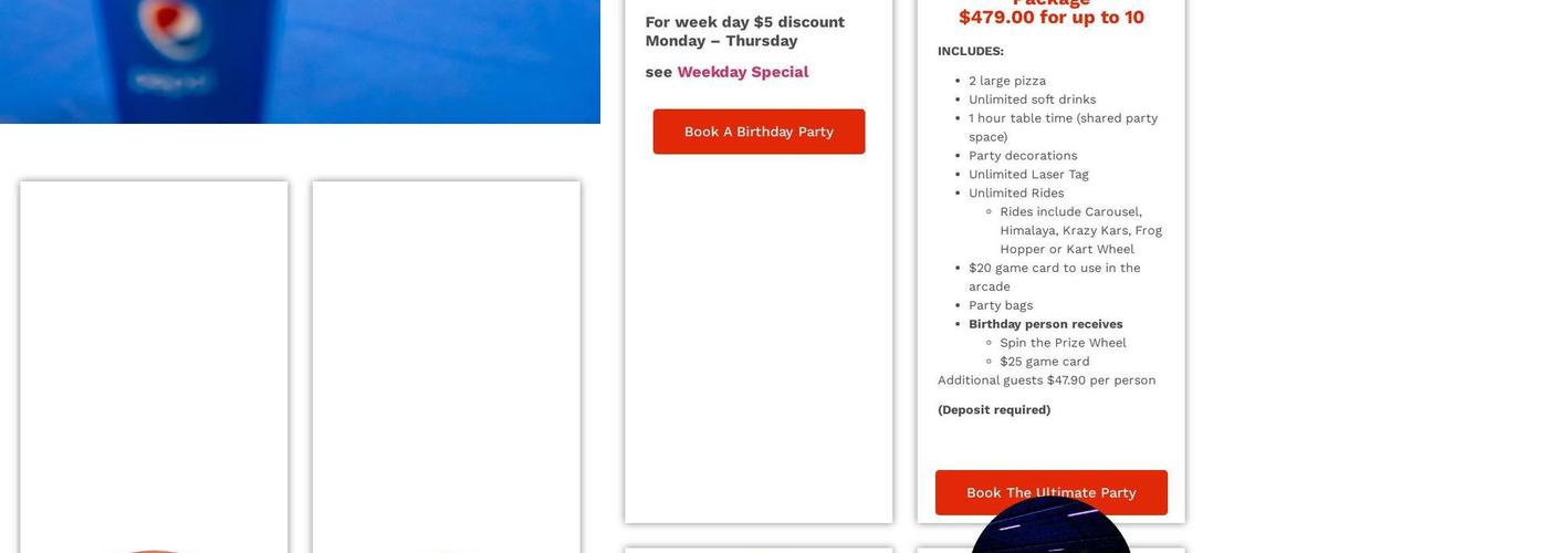 Boardwalk Pizza Menu