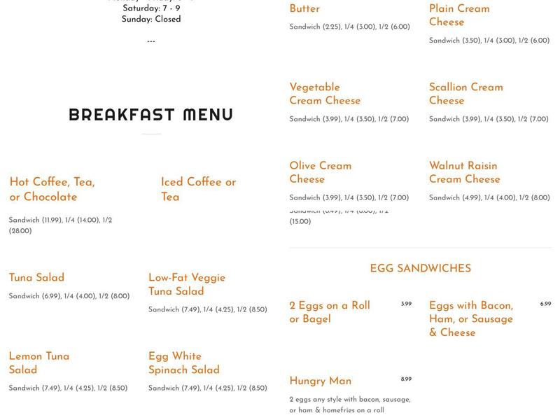 Ay! Caramba! Menu