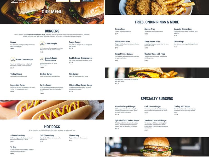 San Diego Burger Co. Menu