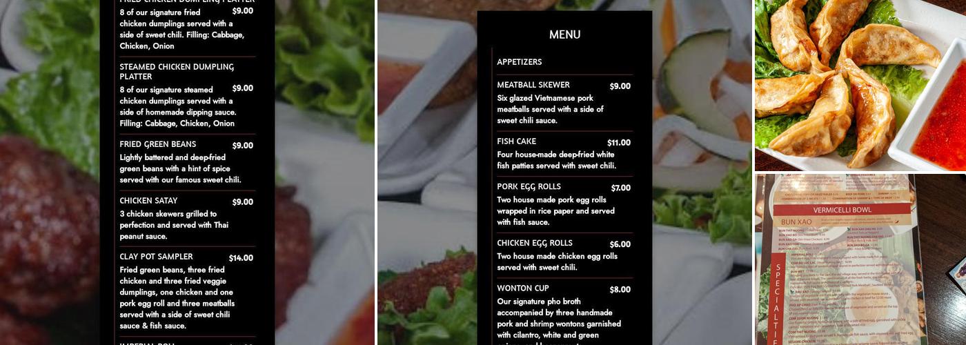 Clay Pot Restaurant Menu