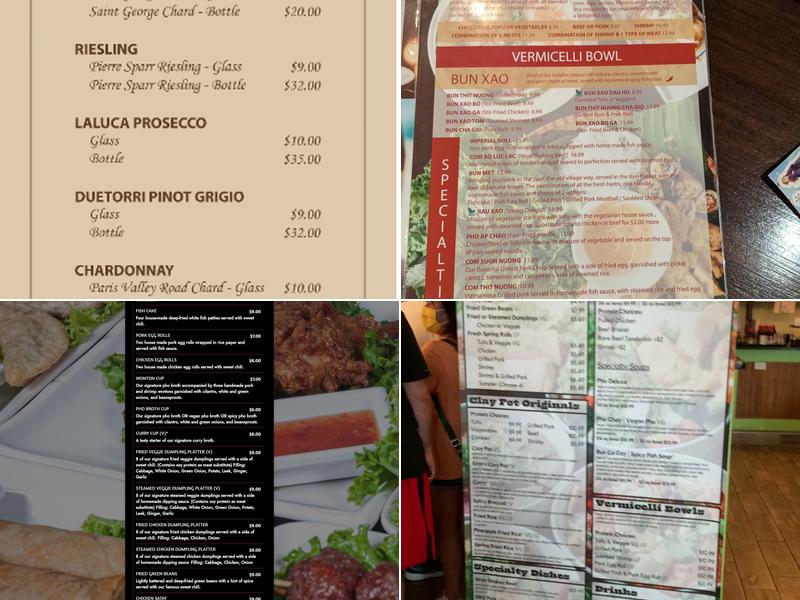 Clay Pot Restaurant Menu