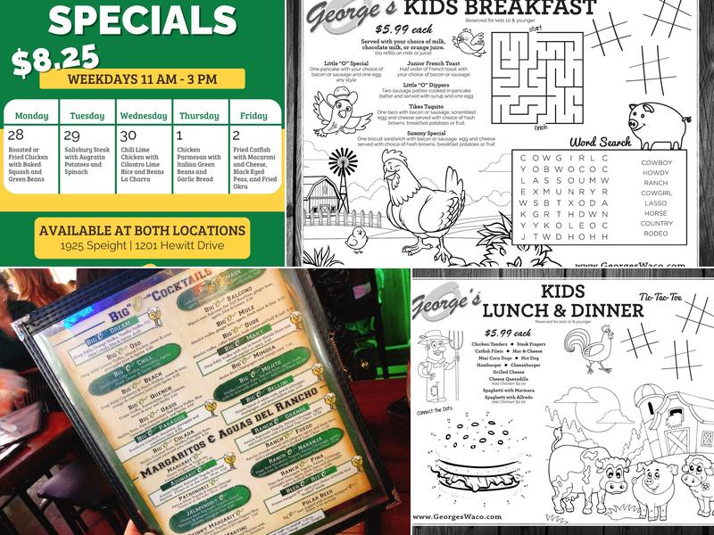 George’s Restaurant Bar & Catering Menu