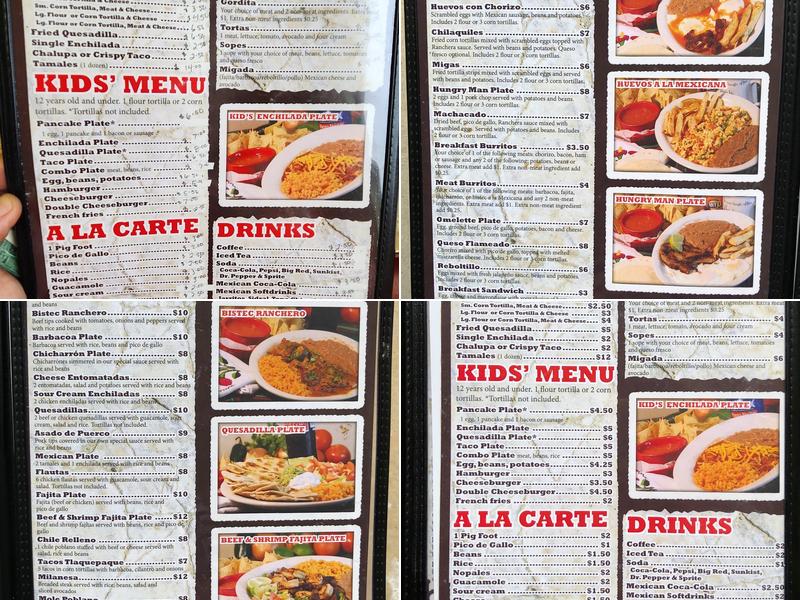 Veronica's Restaurant Menu