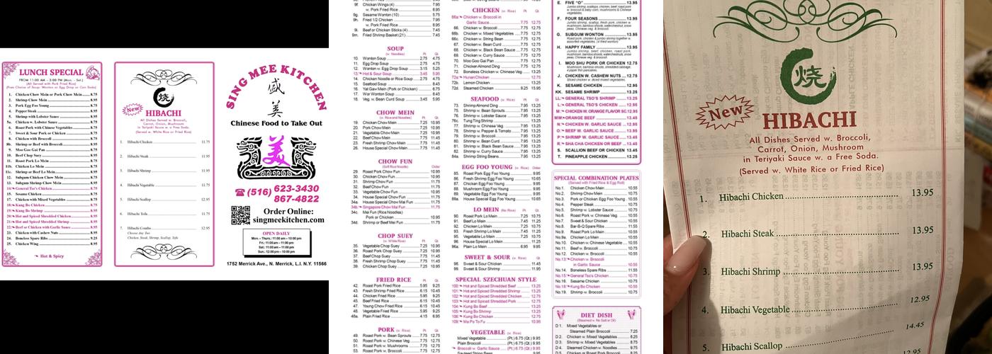 Sing Mee Kitchen Menu