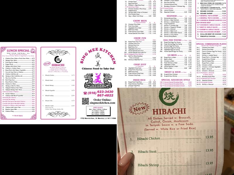 Sing Mee Kitchen Menu