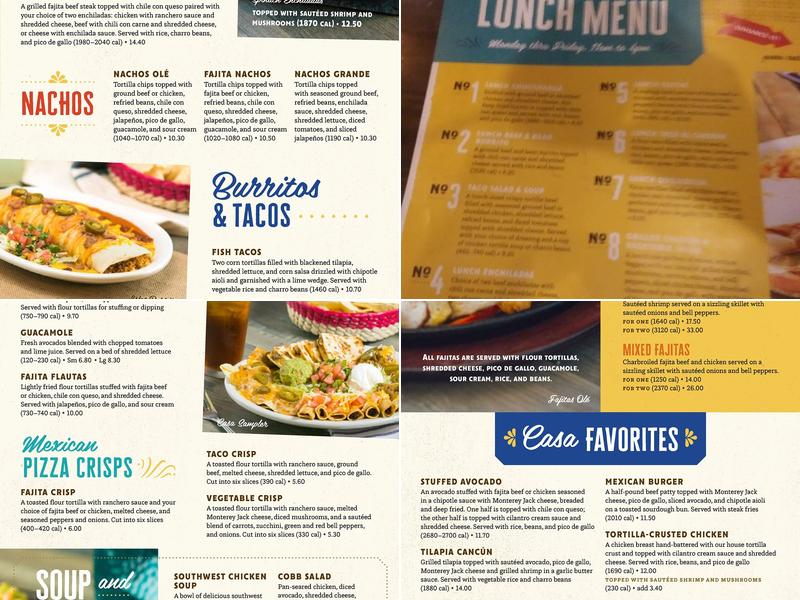 Casa Olé Menu