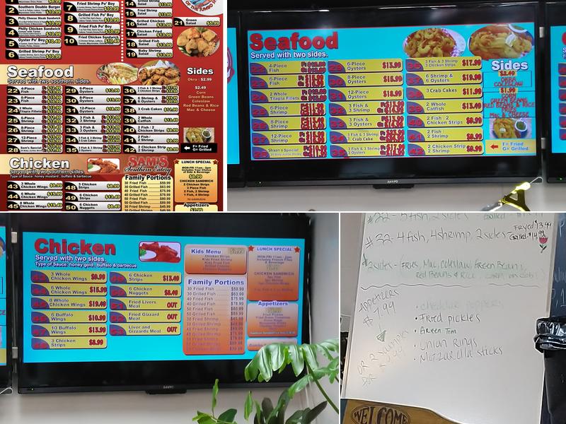 Sam's Southern Eatery Waco TX Menu