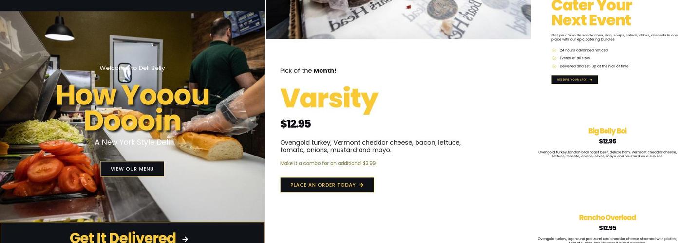 Deli Belly Menu
