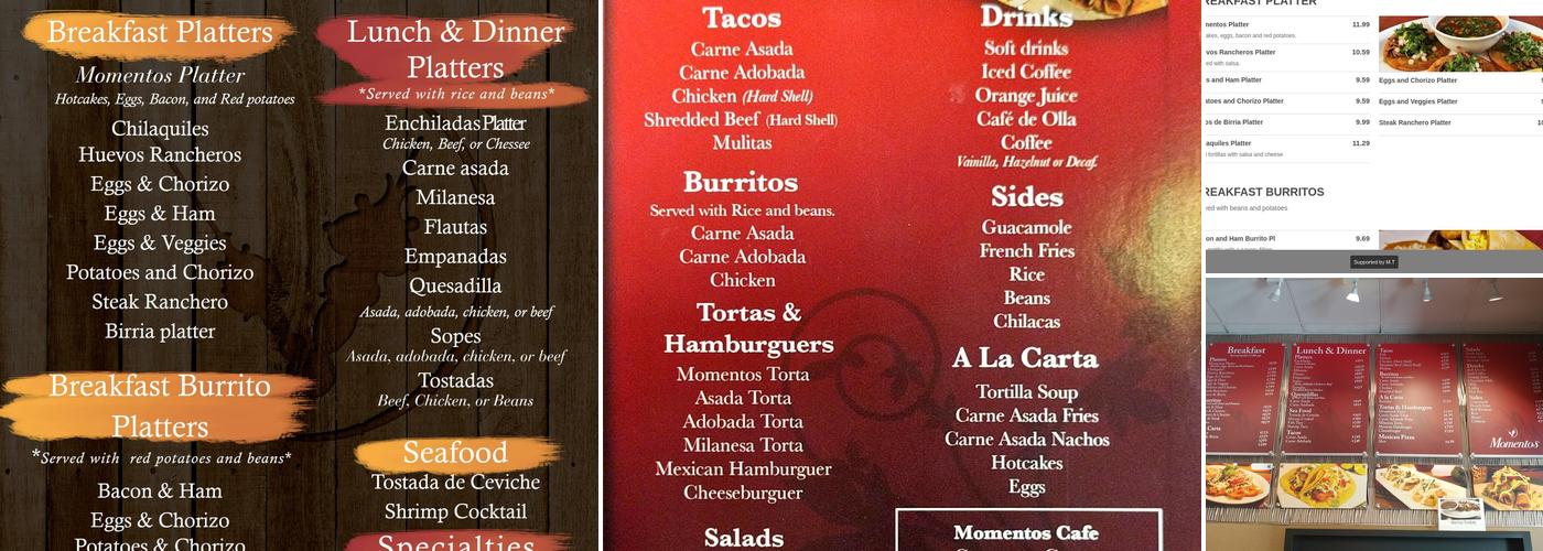 Momentos Cafe Menu