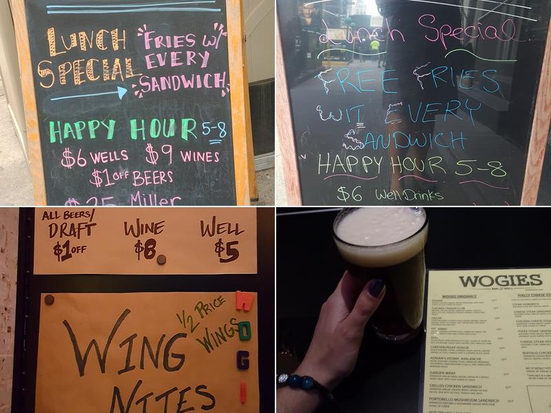 Wogies Bar & Grill, FIDI Menu