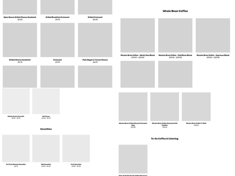 Mission Brew Coffee Menu