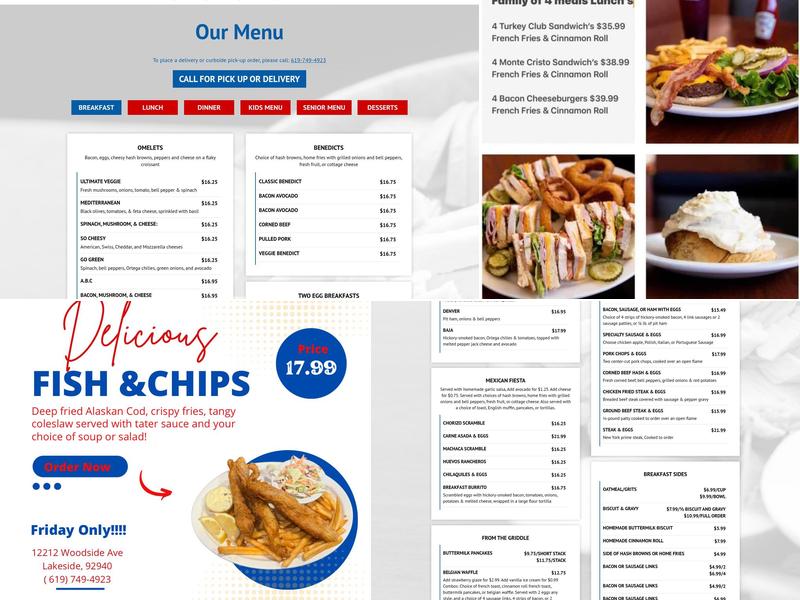 Lakeside Cafe & Bakery Menu