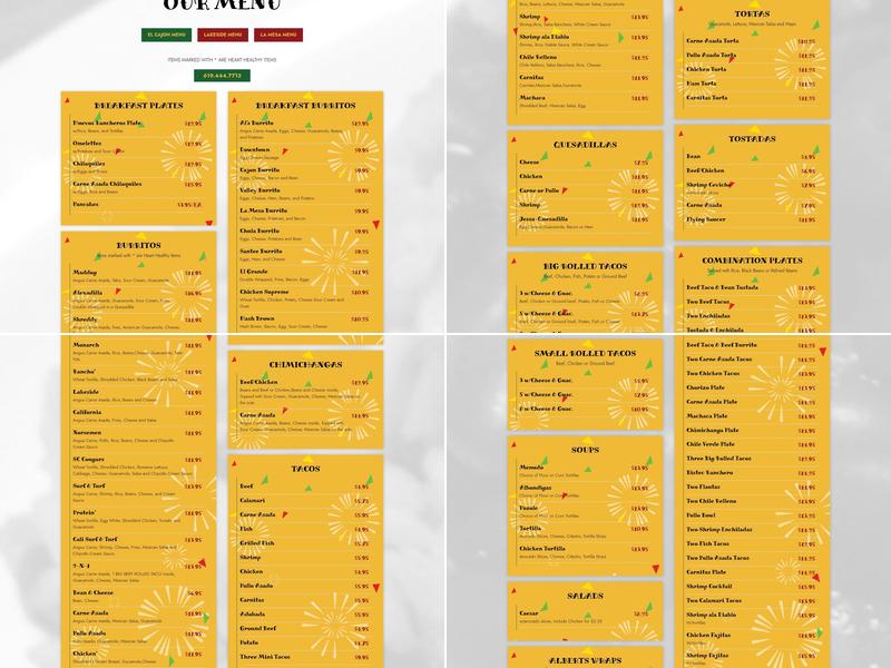 Albert's Fresh Mexican Food Menu