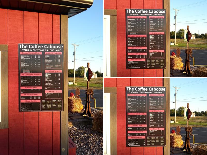 Coffee Caboose Menu