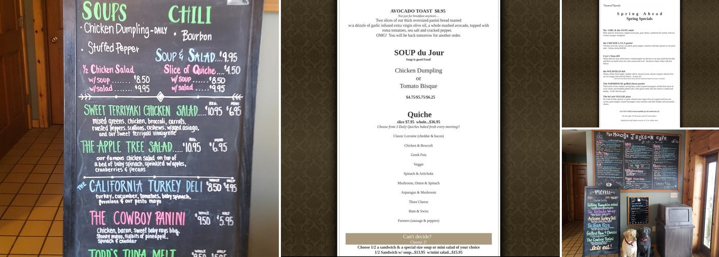 Moose Jackson Cafe Menu