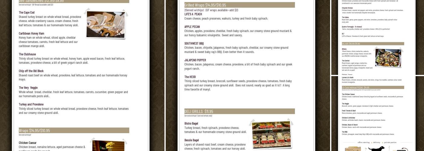 Moose Jackson Cafe Menu